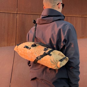 Handlebar bike bag, roll pack for bikepacking/travel/touring/gravel/enduro/mtb