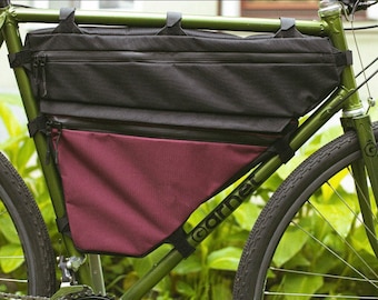 Custom frame bag for bikepacking