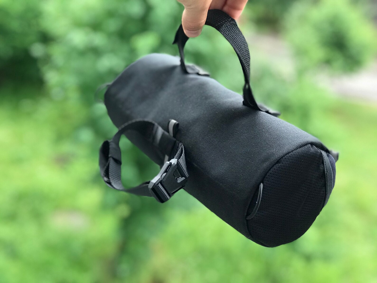 Burrito Bag. Cycling Handlebar Bag Black Etsy UK