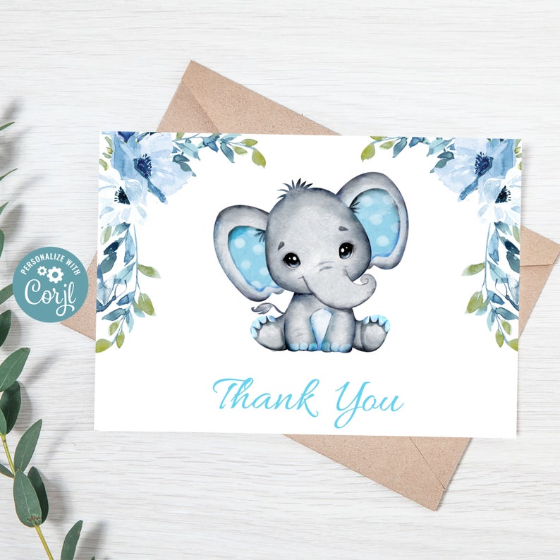 Elephant Baby Shower Invitation Elephant Baby Shower Baby Etsy