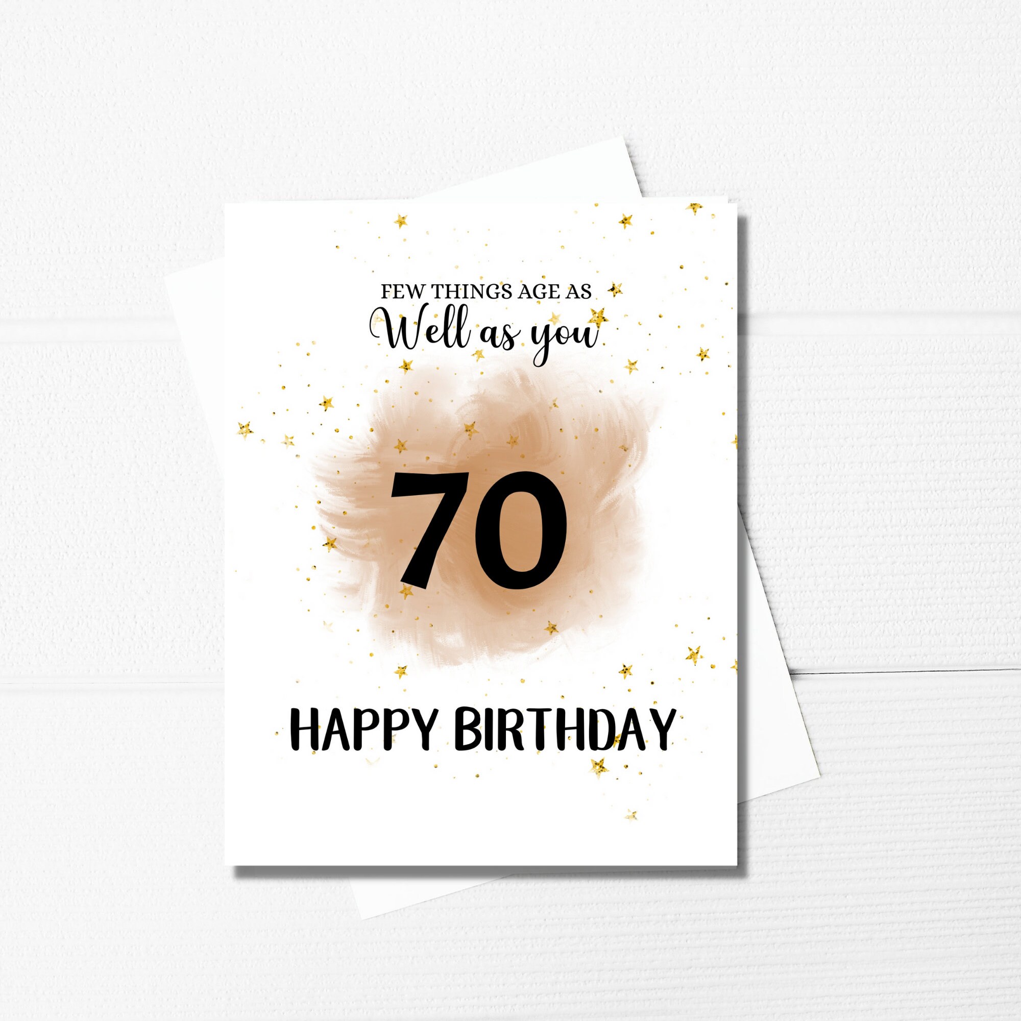 PRINTABLE 70th Birthday Card 70th Birthday Card Happy - Etsy
