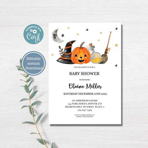 Invitations Pumpkin Baby Shower Invitation A Little Boo Baby Shower