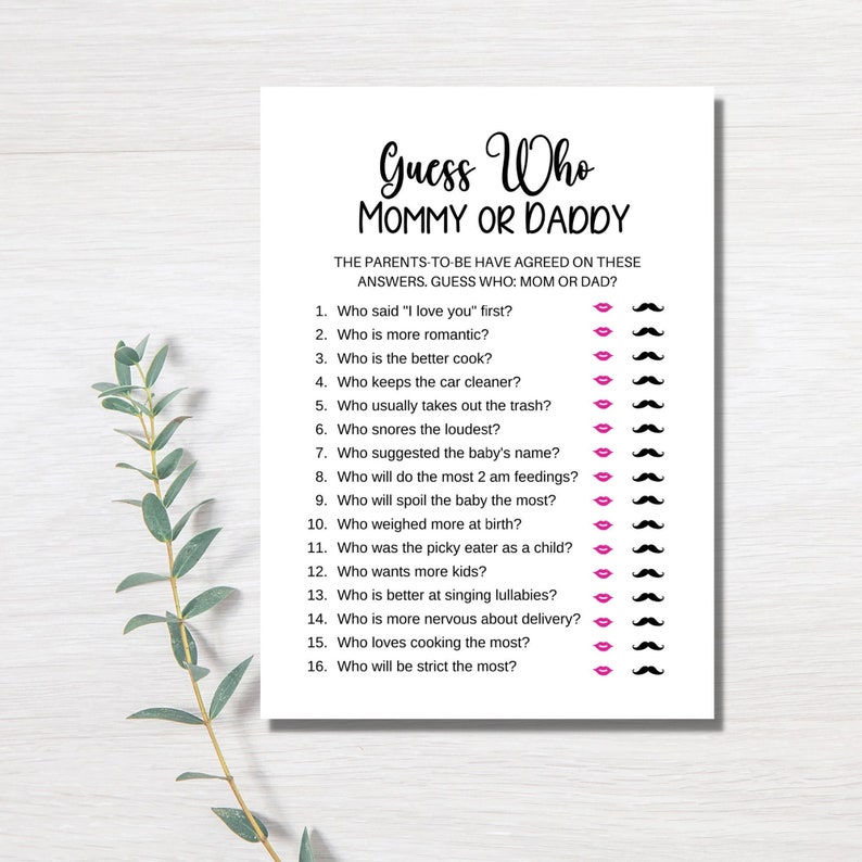 Guess Who Mommy or Daddy, Guess Who Baby Game, Mom or Dad, Mommy or ...
