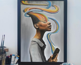 A3 print of the painting ( streams of influence )