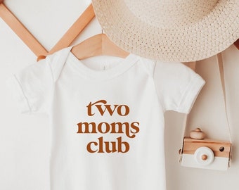 Two Moms Club Onesie®, New Moms Onesie® Lesbian Mom Gift, Lesbian Parents, Gay Mother's Day, Pride Kids Tee, LGBTQ Parents, LGBT Onesie®