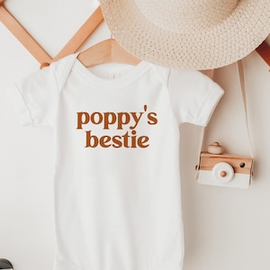 Poppy's Bestie Onesie®, Grandpa Father's Day Gift for Poppy Christmas Gift for Poppy Birthday Gift for Grandpa I love Poppy Best Poppy Ever