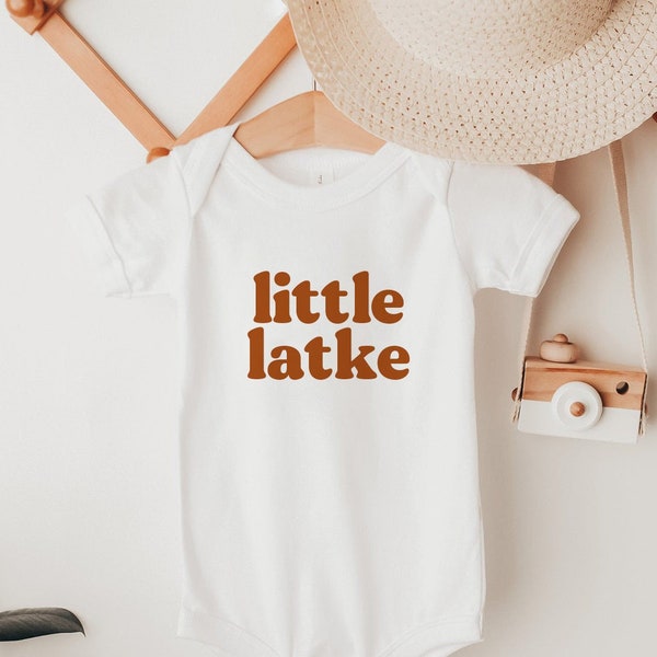 Little Latke Onesie®, Cute Hanukkah Onesie®, Funny Chanukah Onesie®, Jewish Baby Gift, Jewish holiday gift for kids or baby, Jewish Onesie®