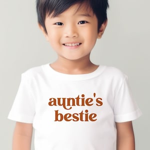 Auntie&#39;s Bestie Baby Onesie®, Aunt Onesie®, Aunt Shirt, Pregnancy Announcement Baby Boy Auntie  Onesie®, I love my auntie, auntie gift tee