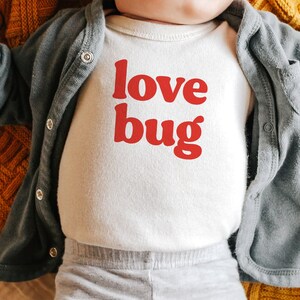 Love Bug Kids Valentine Shirts Valentine&#39;s Day Onesie® Valentine Kids Shirt Girl Valentine Shirt Boy Valentine Tshirt Toddler Valentine Tee