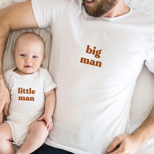Dad and Baby Matching Shirts Big Man Little Man Dad and Son Shirts New Dad Gift First Father's Day Shirts Dad and Son Matching Outfits