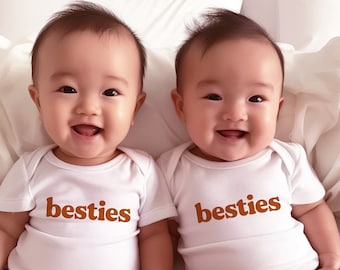 Matching Twins Onesies®, Besties Matching Sibling tees, Besties Twins Matching shirts, Matching brother and sister tees Twin Baby Gift