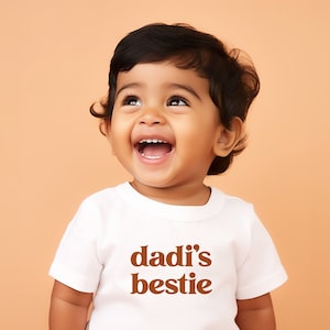 Dadi&#39;s Bestie Onesie® Indian Grandma Gift Mother&#39;s Day Gift for Dadi Indian Baby Gift I love Dadi Birthday Gift for Dadi Indian Baby Shower