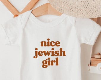 Nice Jewish Girl Onesie®, Jewish Kids Shirt Jewish Baby Shower Gift, Jewish Baby Gift Hanukkah Onesie® Chanukah Gift Jewish Baby Onesie®