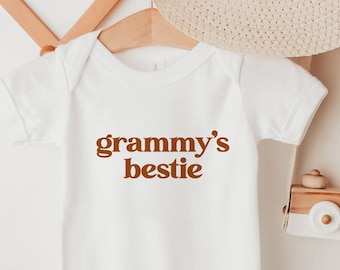 Grammy's Bestie Onesie® Mother's Day Gift for Grammy Christmas Birthday Gift for Grammy I love Grammy Retro Grandma's Birthday Gift shirt