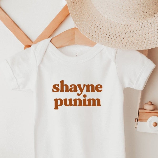 Shayne Punim Onesie®, Yiddish Onesie®, Shayna Punim Baby Bodysuit, Jewish Baby Gift, Jewish holiday gift for kids or baby, Jewish Onesie®