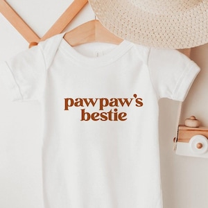 Pawpaw&#39;s Bestie Onesie® Grandpa Father&#39;s Day Gift for Pawpaw Christmas Gift for Pawpaw Birthday Gift for Pawpaw I love Pawpaw Kids Tshirt