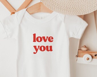 Camiseta de San Valentín para niños Love You, mono retro de San Valentín®, camiseta de San Valentín para niños, camiseta de San Valentín para niñas y niños, camiseta de San Valentín para niños pequeños