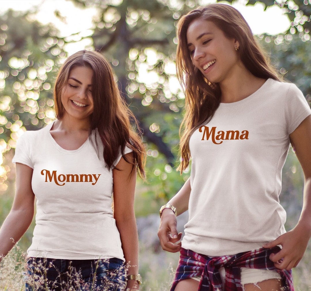 Mama and Mommy Shirts, Lesbian Moms Gift, Lesbian Mother's Day Gift 2