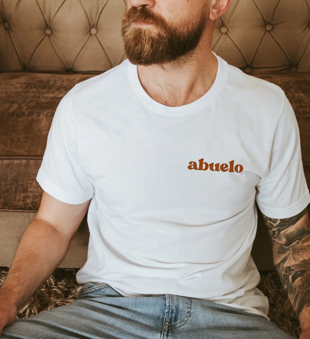 Men's One Cool Abuelo T Shirt - Grandfather Dad Gift Tee
