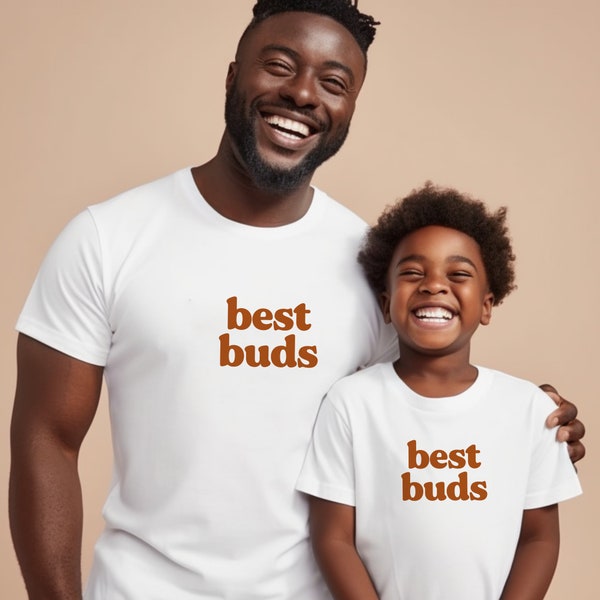 Best Buds Matching Tshirts First Father's Day Shirt New Dad Gift Fathers Day Matching Shirts Father's Day Onesie® Retro Father's Day Gift