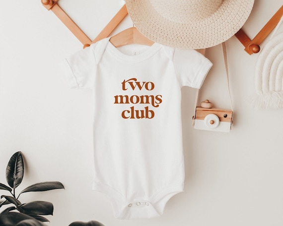 Two Moms Club Onesie®, New Moms Onesie® Lesbian Mom Gift, Lesbian