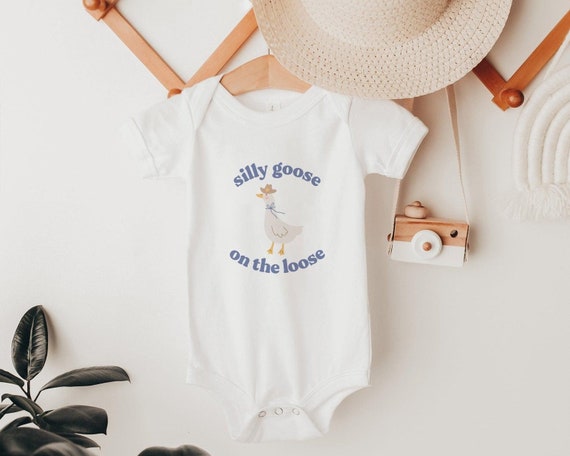 Silly Goose On The Loose Onesie®, Silly Goose Tshirt, Baby Shower Gift, Silly Goose Shirt, Toddler Shirt, Cute Kids Shirt, Funny Goose Tee