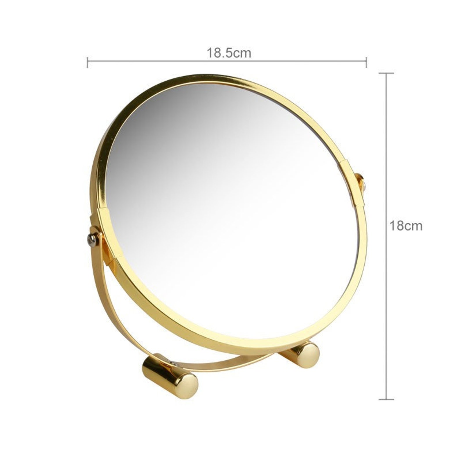 Round Gold Makeup Mirror Etsy