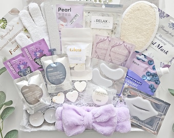 RELAX AND PAMPER hamper gift box for her, Self care gift set, Birthday pamper box, Home Spa package for women, Relax & beauty box gift set
