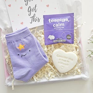 HUG IN A BOX care package for her, sending love, pick me up gifts, letterbox gifts, sending hugs, thinking of you gift, get well soon box