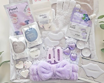 40TH BIRTHDAY pamper gift box for her, spa gift box for her, birthday pamper hamper, pamper box, self care package, birthday hamper for her