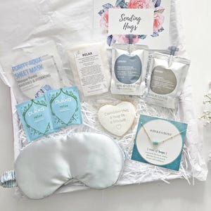 HUG IN A BOX care package for her, spa gift box, birthday pamper box, pamper hamper, letterbox gifts, sending love, thinking of you,recovery
