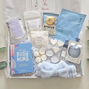 LUXURY BUSY MUMS Spa gift box for women, Birthday pamper hamper gift set for her, Pregnancy Self care package, Maternity, Mum to be, New mum