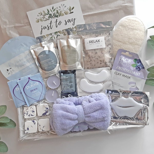 RELAXATION Spa gift box for women, Birthday pamper hamper, Pamper Gift set for her, Home spa day kit, Self care package, Cosy gifts, Hygge