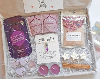 ABUNDANCE spiritual gift box for friend, Pamper hamper box for her, Birthday gift for bestie, Manifestation, Positive vibes, Ritual Kit
