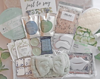 SPA & RELAXATION Spa-Geschenkbox für Frauen, Geburtstagsgeschenkkorb-Geschenkset für sie, Brautjungfer-Self-Care-Paket, Braut zu sein, Hygge Cozy-Geschenke