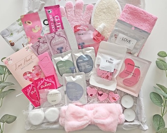 LUXURY SPA DAY pamper gift box for her, Birthday spa gift box, Pamper hamper gift for women, Self care package kit, Beauty gift set