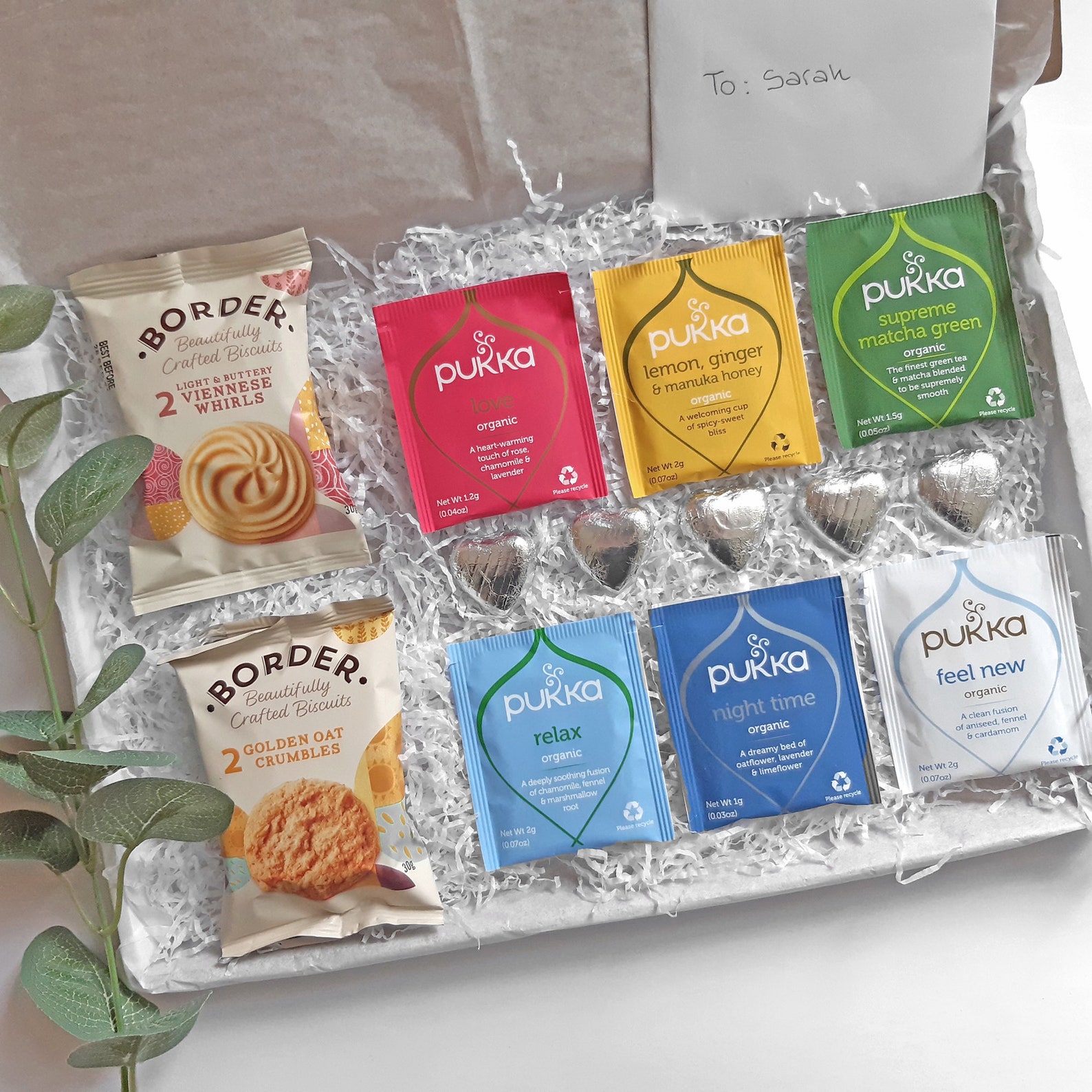 TEA GIFT box Gift set for her Herbal Tea and biscuits Etsy