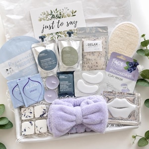RELAXATION Spa gift box for women, Birthday pamper hamper, Pamper Gift set for her, Home spa day kit, Self care package, Cosy gifts, Hygge