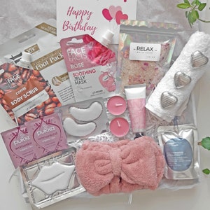 ME TIME Relax Spa gift box for women, Birthday pamper hamper, Pamper Gift set for her, Home spa day kit, Self care package, Cosy gifts image 2