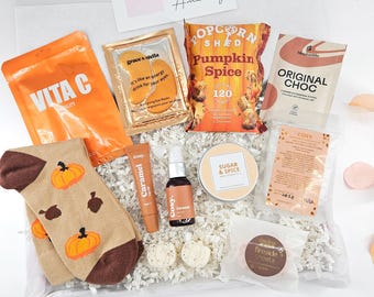 AUTUMN GIFT Box for Her, Autumn Pamper Hamper, Cosy Fall Gift for Her, Pumpkin Gift Box, Self Care Package, Autumn Birthday Gift