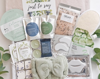 SPA & RELAXATION Spa gift box for women, Birthday pamper hamper gift set for her, Bridesmaid Self care package, Bride to be,Hygge Cosy gifts