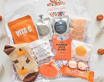 AUTUMN GIFT BOX for Her, Autumn Pamper Hamper, Pumpkin Self Care Gift, Cosy Autumn Care Package, Halloween Gift for Her, Fall Gift Box