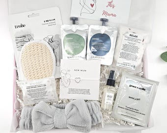 NEW MUM GIFT box, new mum pamper hamper, gift for new mum, new baby gift, letterbox gifts, spa gift for her, self care gift, pamper box