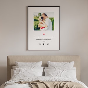 Affiche personnalisée couple, Cadeau de mariage original avec date de rencontre et photo personnalisable, Art mural
