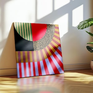 TOTEM - Modern handmade painting - Contemporary canvas painting for ethnic chic wall decoration