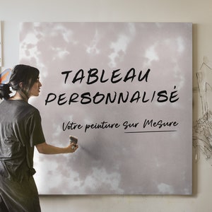 Tableau personnalisé, Peinture abstraite fait main, Commande sur-mesure, Acrylique sur toile personnalisable, Cadeau anniversaire naissance