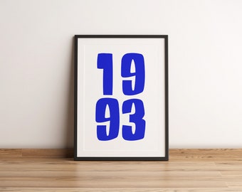 Customizable Date poster - Personalized poster for bedroom wall decoration