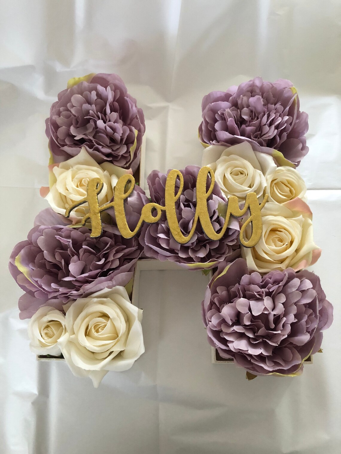 Custom Artificial Floral Letter Etsy