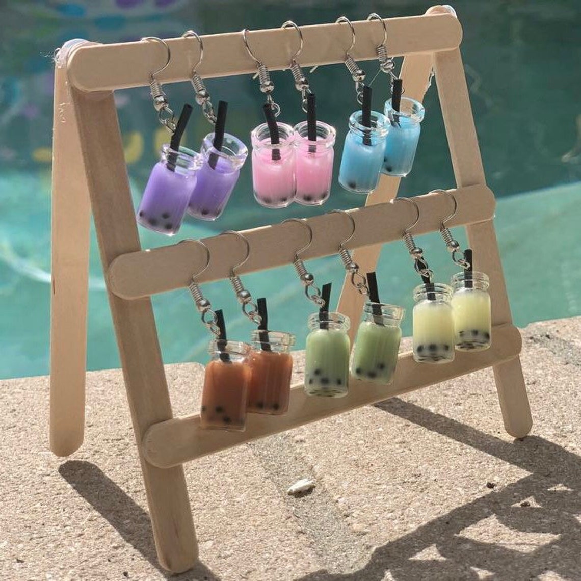 Cute boba earrings Etsy