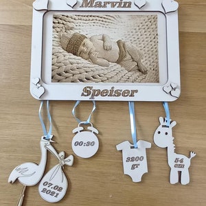 Personalised Newborn Boy Photo Frame digital